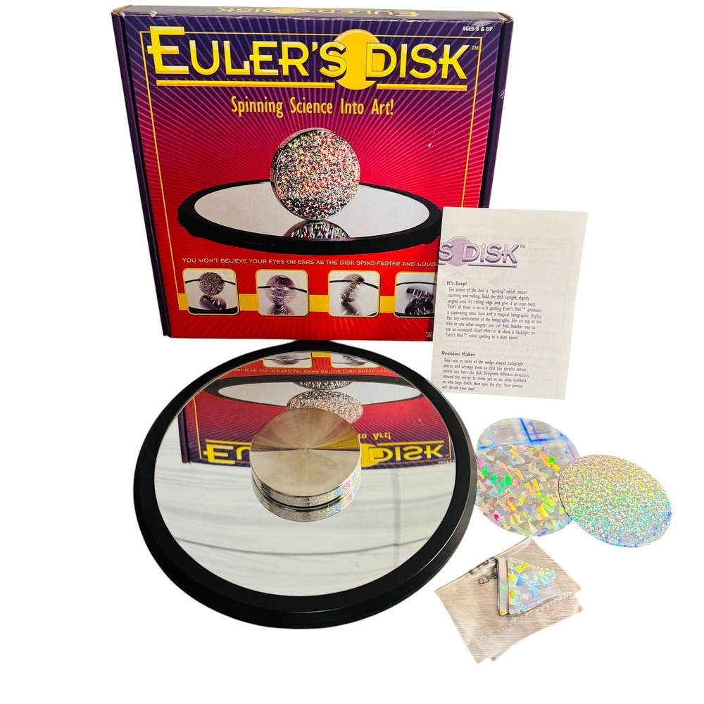 Toysmith Euler's Disk Spinning Science Into Art Kinetic Toy Physics Kit 791709
